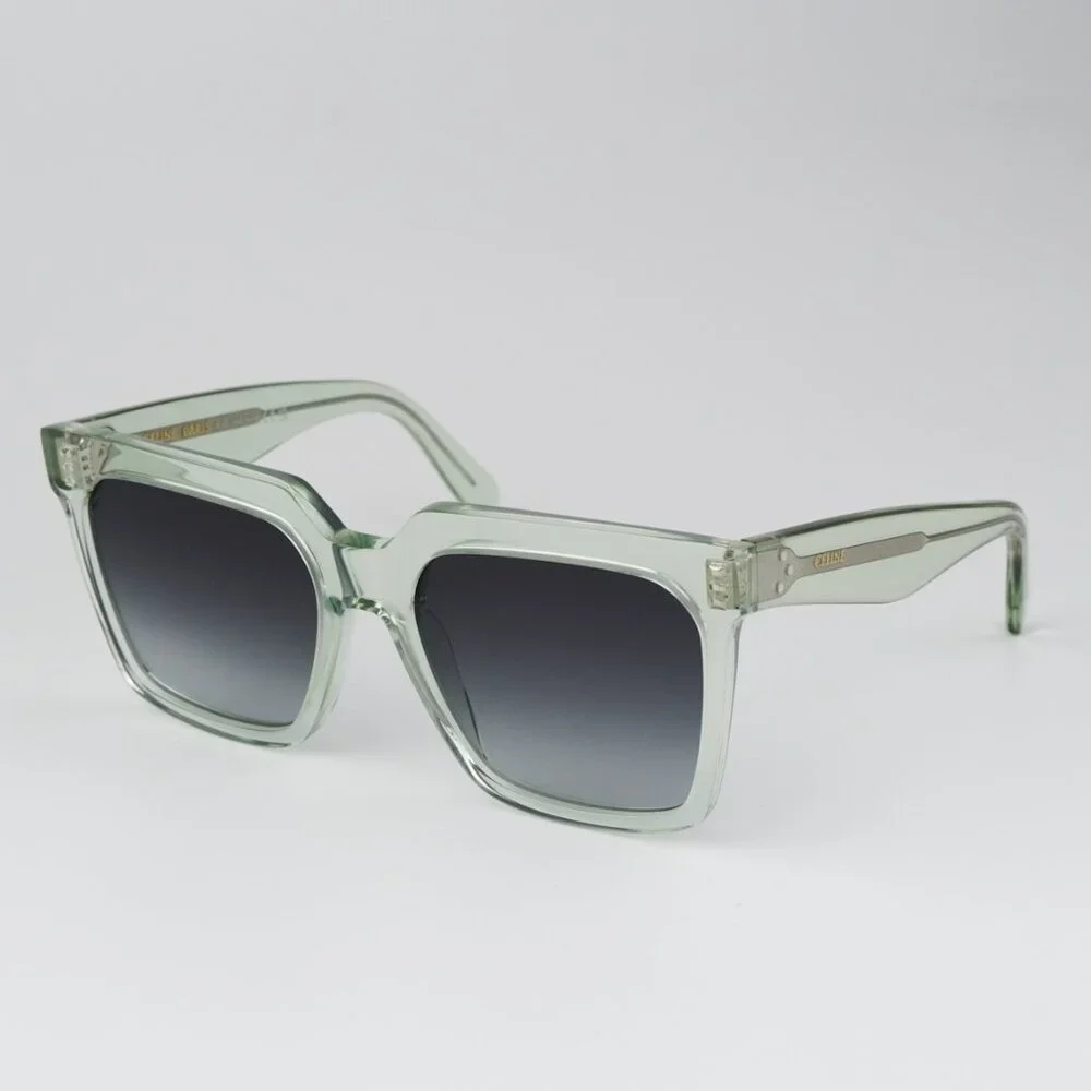 CELINE CL4055IN 93B Transparent Green Gradient Square Oversized Sunglasses - Picture 4 of 11